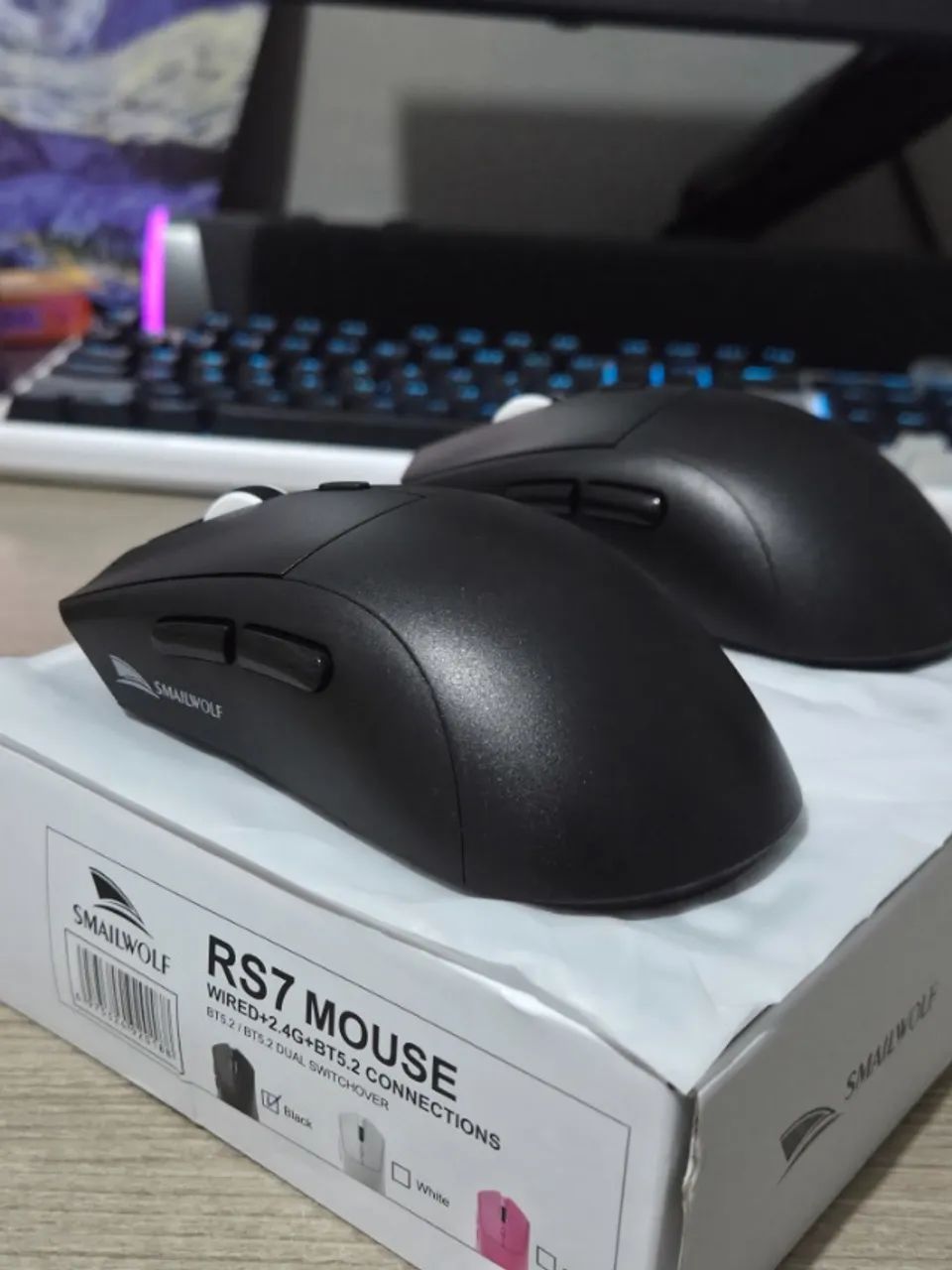 Mouse Gamer SMAILWOLF RS7 Tri-Mode - Foto 3