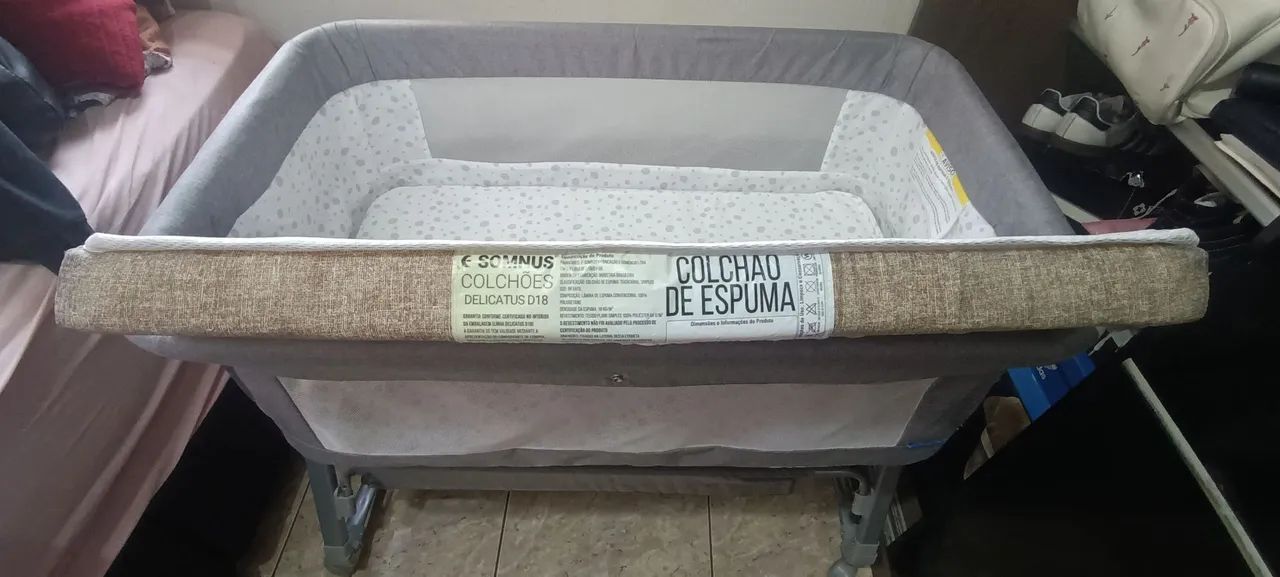 Berço portátil com colchão 
