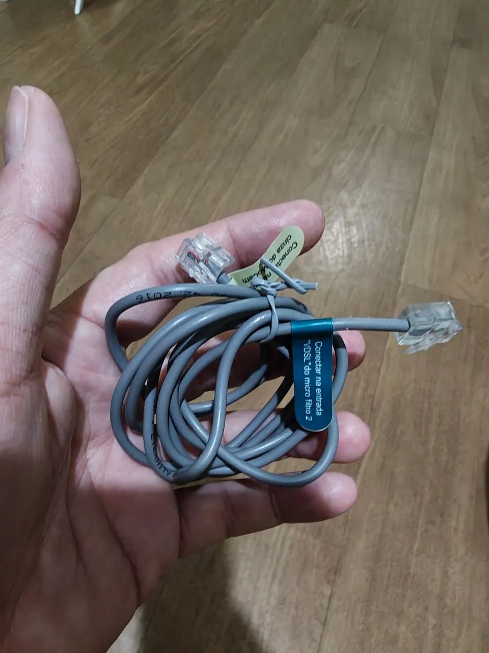 Cabo de Telefone Liso RJ11, cor Cinza, com 1,5m - Foto 2