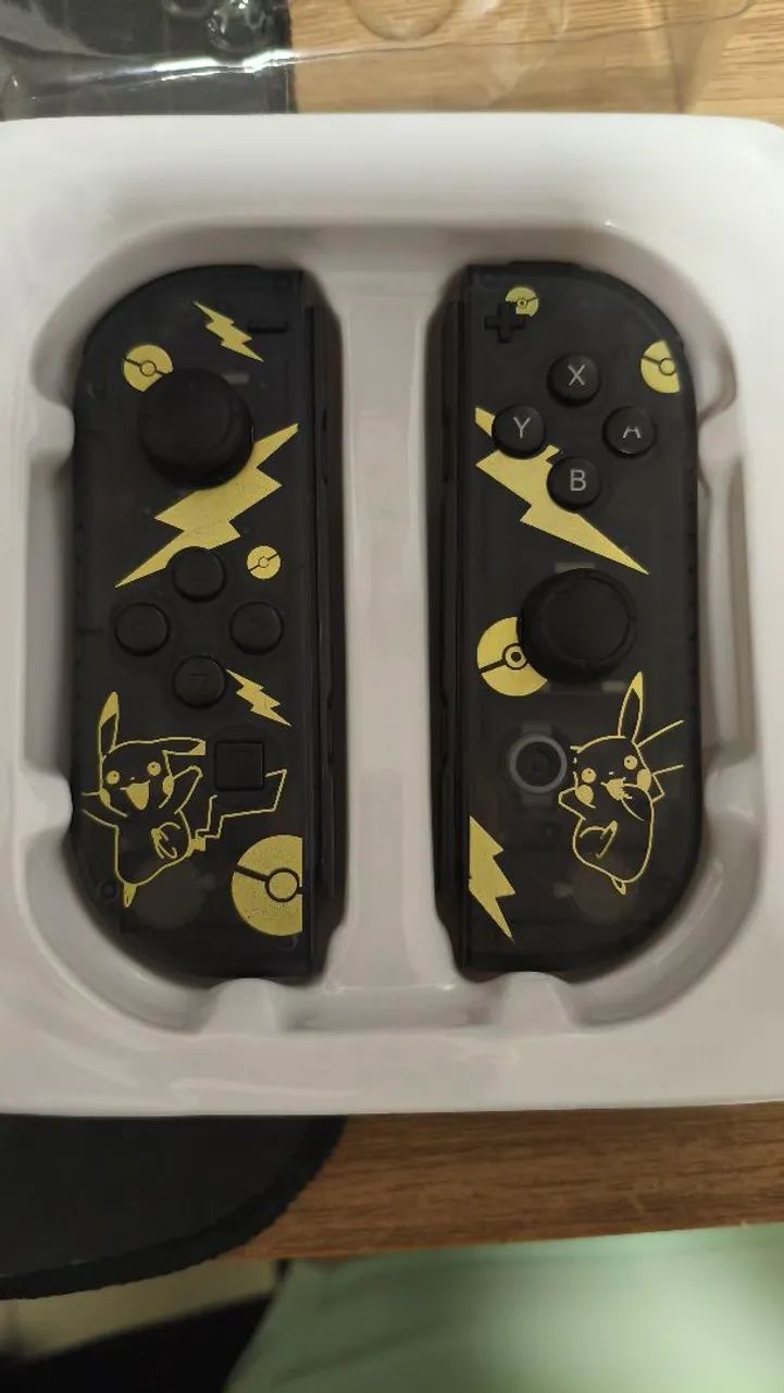 Joycon picachu Nintendo Switch preto transparente  - Foto 2