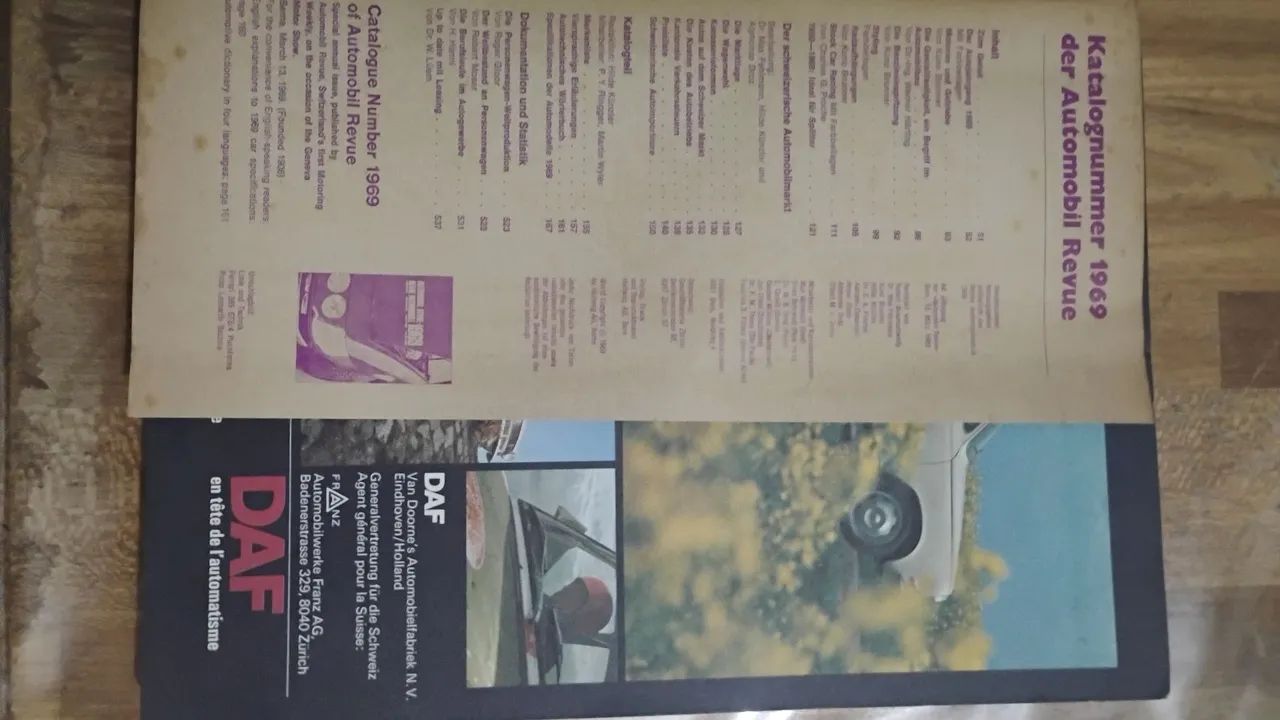 洋書 AutomobIl  Revue  1968 Raro livro do salão de Genebra 1969 Automobil Revue - Hobbies e