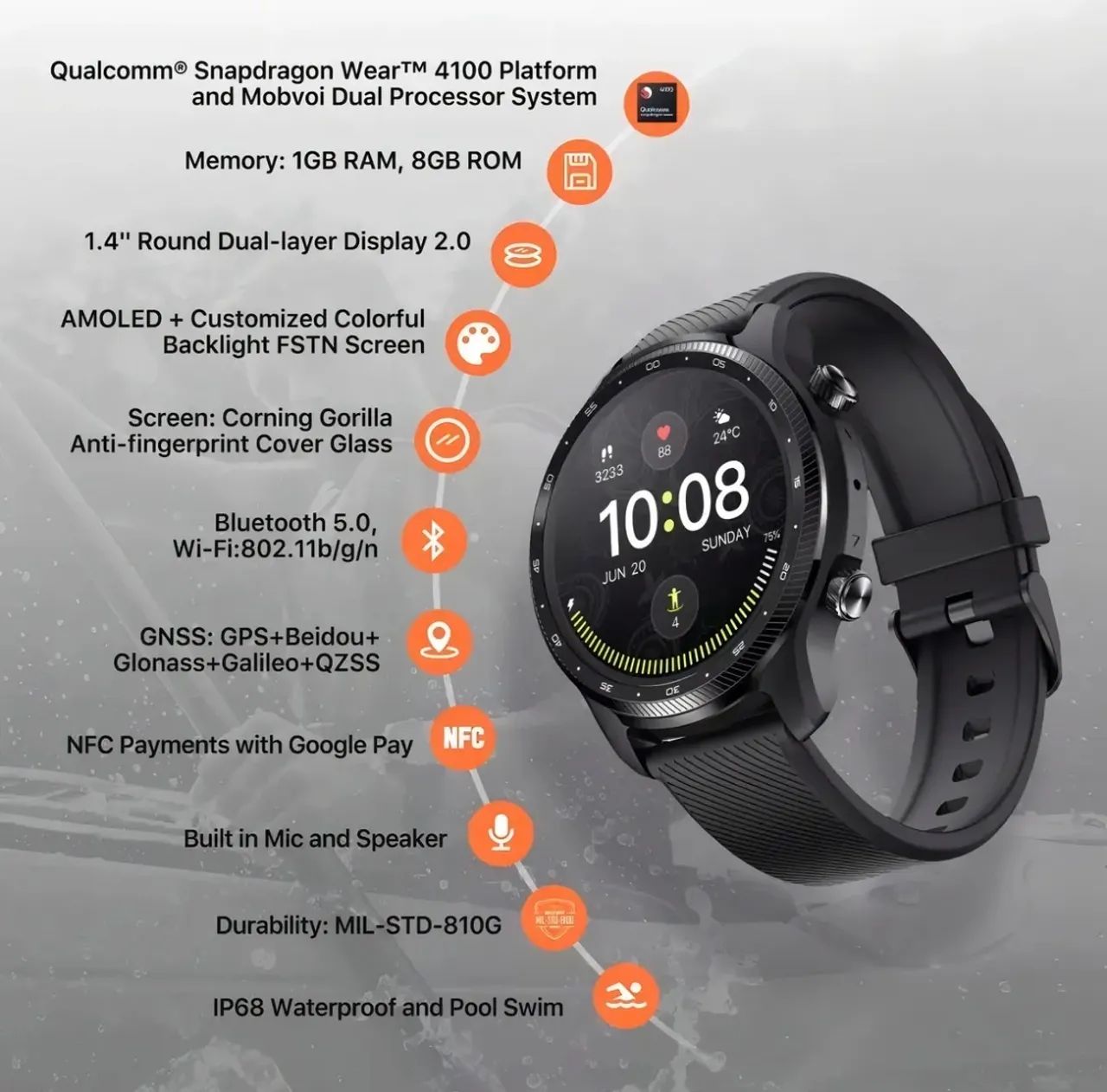 Smart Watch Tic Watch pro 3 ultra - Foto 5