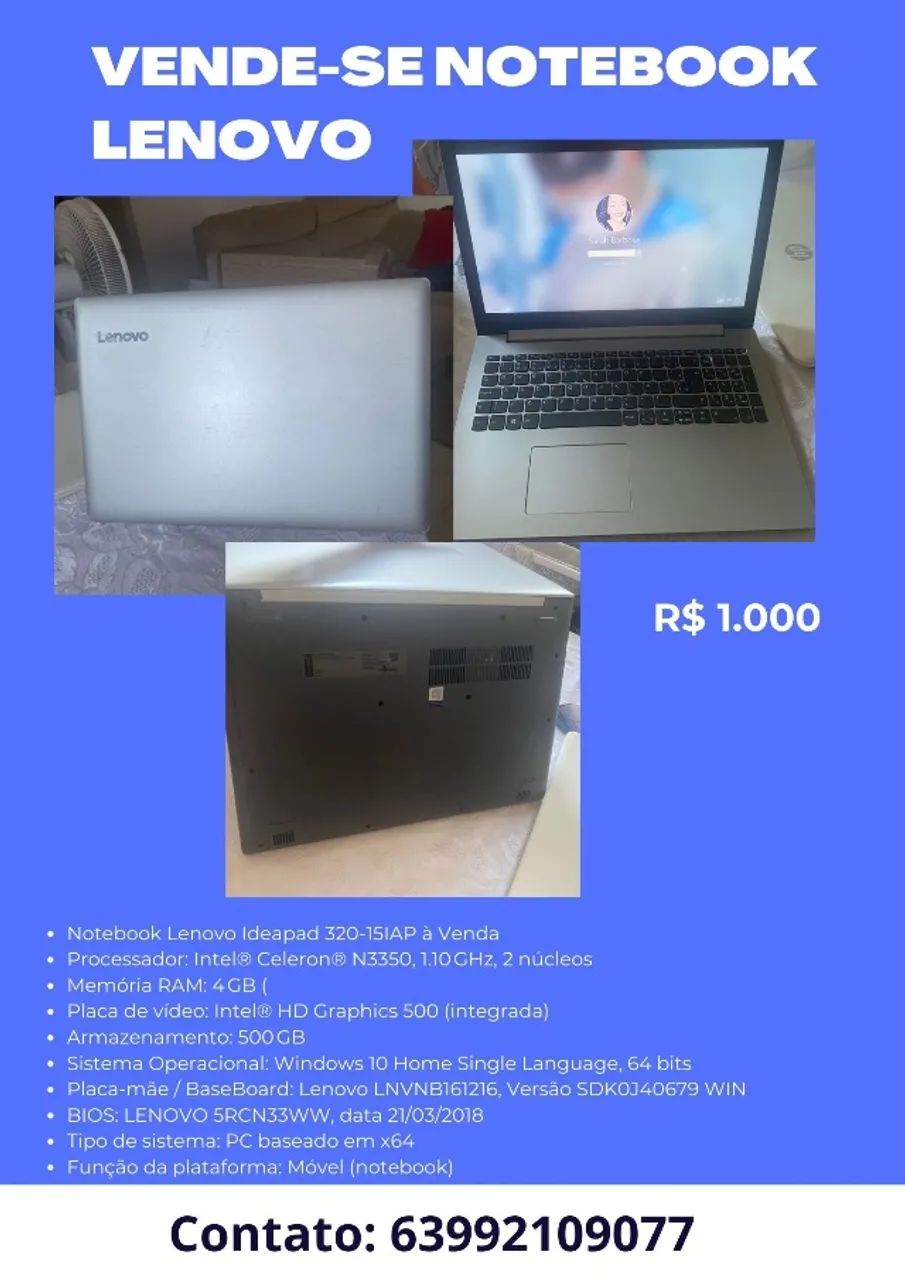 Notebook Lenovo 