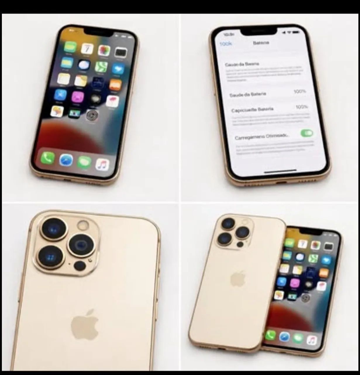 iPhone 13 Pro dourado  - (100% d bateria)  - Foto 3