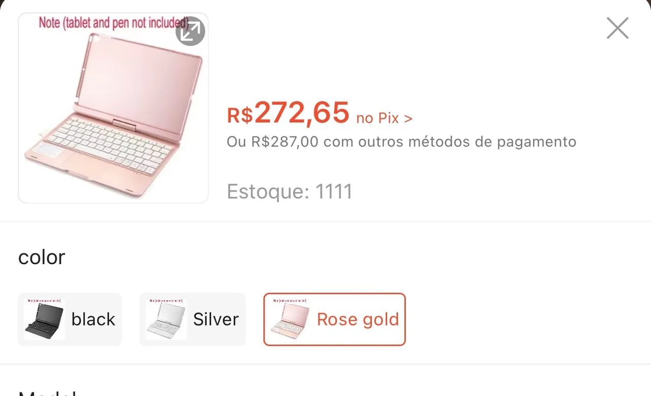 iPad 10 rosa sem detalhes + Capa teclado  - Foto 4
