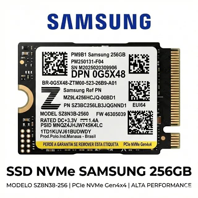SSD NVMe Samsung 256GB PCIe Gen4 x4 M.2 PM9B1 (MZ9L4256HCJQ