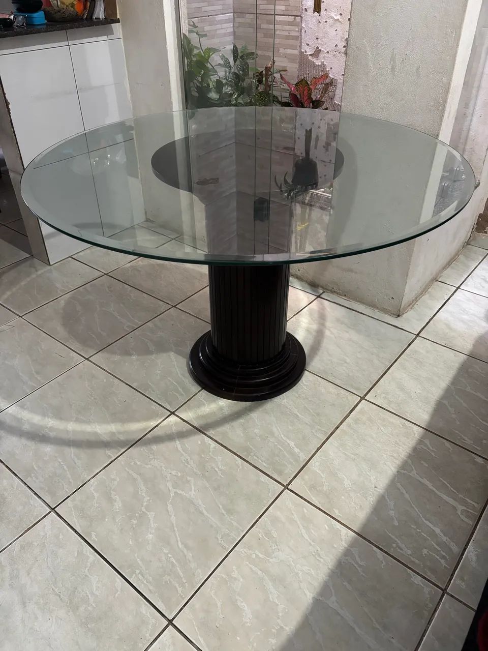 Mesa de madeira e vidro  - Foto 3