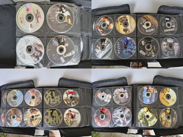 Case com 124 DVDs originais