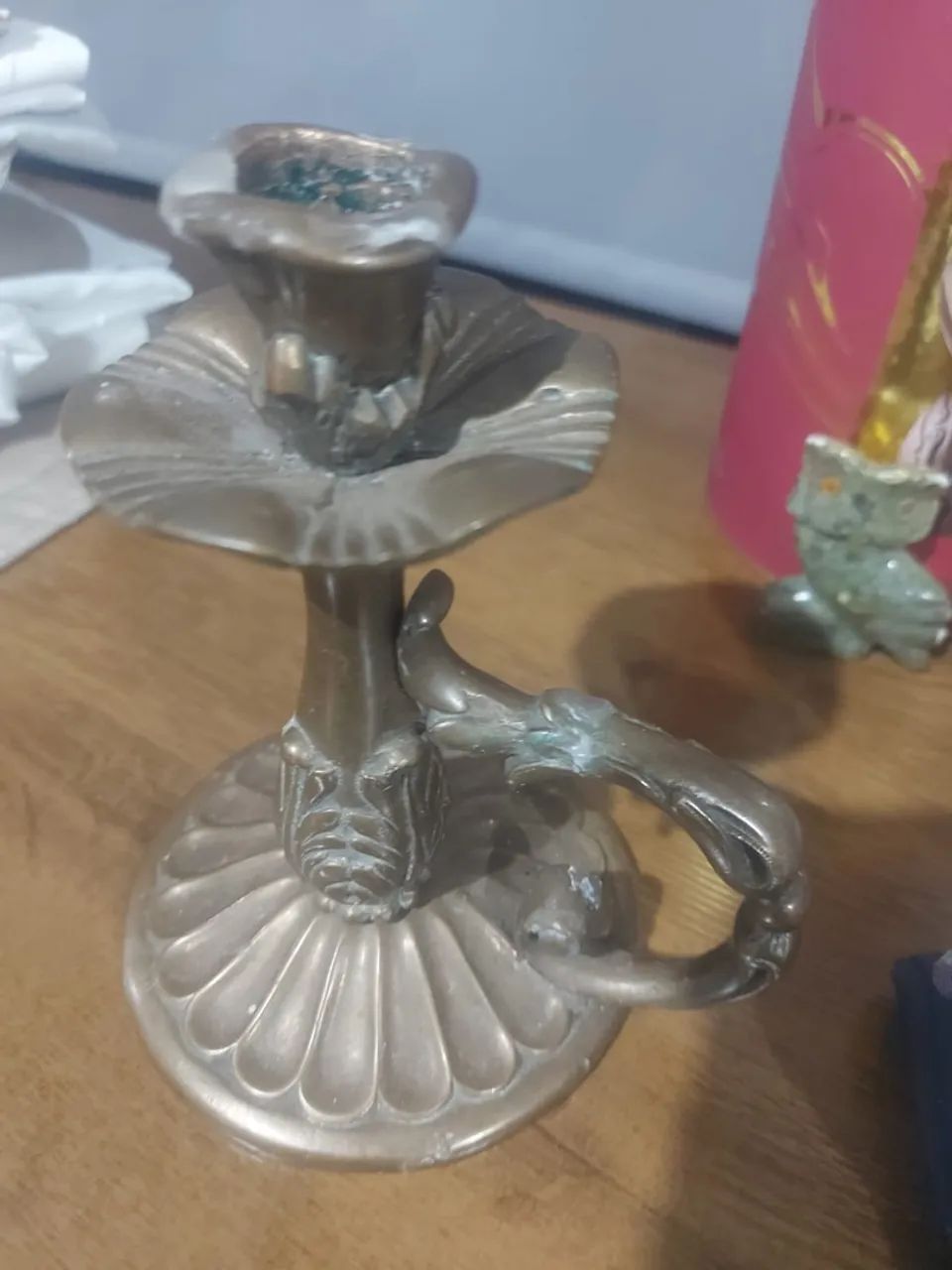 Vendo castiçal antigo prateado e dourado valor a combinar - Foto 2