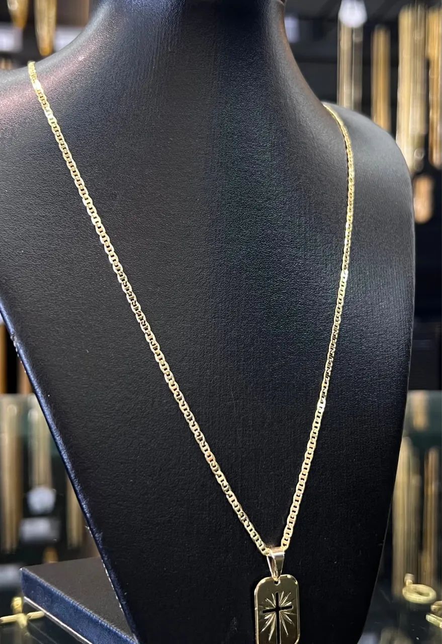 Cordões e pulseiras banhadas a ouro 18k - Foto 5