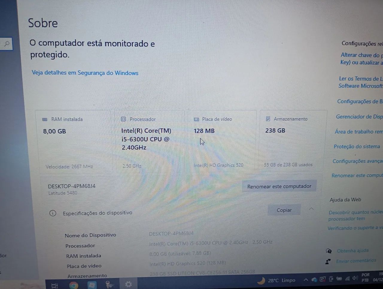 Notebook Dell / Latitude 5480 - Foto 2