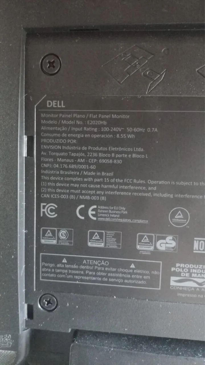 Monitor Dell 20 polegadas led DisplayPort e vga (novo/ caixa) - Foto 2