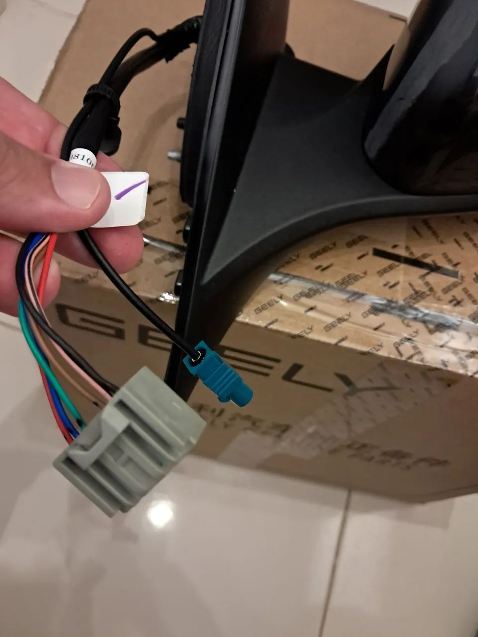 Retrovisor esquerdo Geely EX2 NOVO ORIGINAL na caixa com câmera  - Foto 4