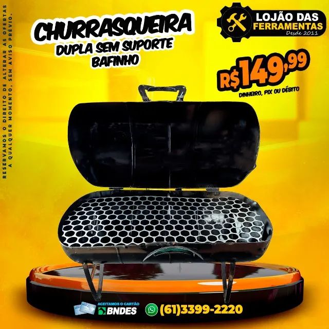 Churrasqueira Dupla Sem Suporte Bafinho