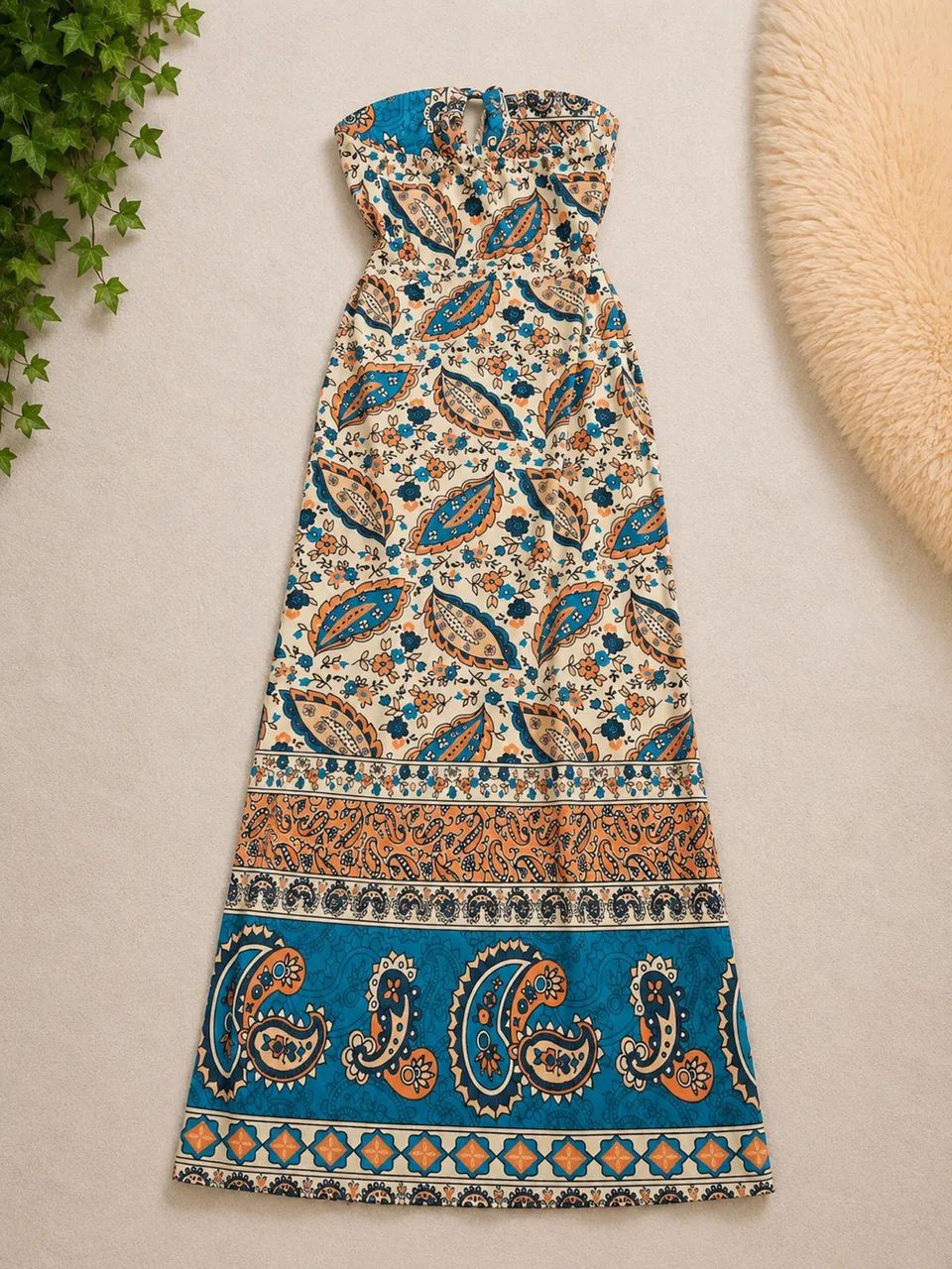 Vestido longo estampado paisley único - Foto 2