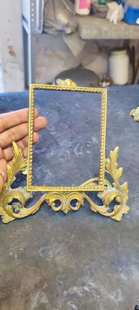 Porta retratos em bronze 