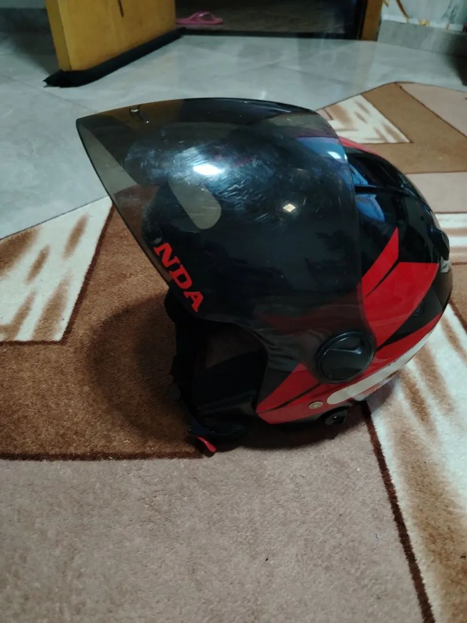 Capacete aberto com dupla viseira seminovo - Foto 4