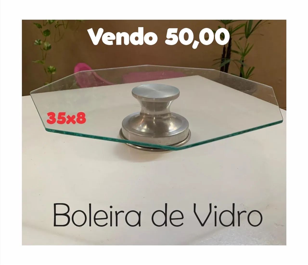 Boleira de vidro 35 cm