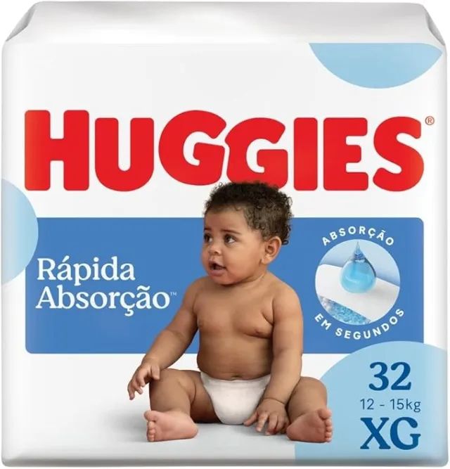 Fralda Huggies XG com 32 unidades