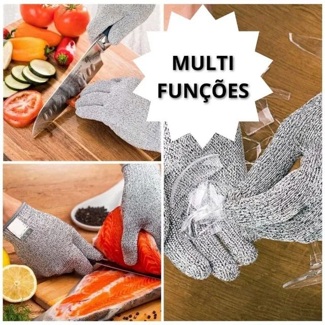 Luva Anti corte cinza profissional nivel 5 - Foto 4