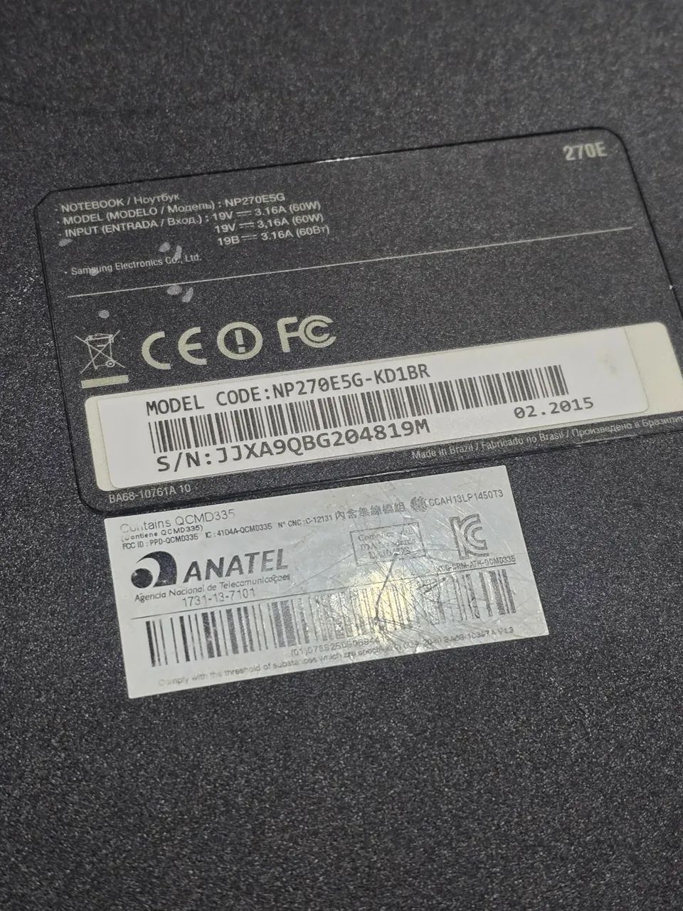 Notebook Samsung Intel i3