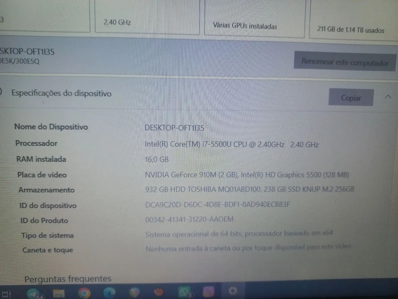 Vendo notebook  da Samsung