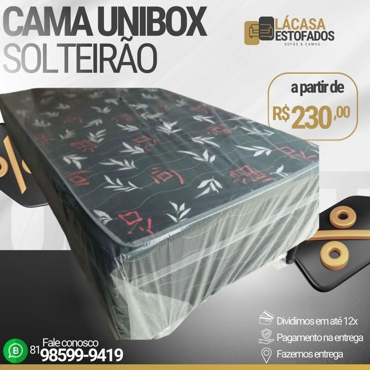 Cama Unibox Solteirão - Nova Lacrada 