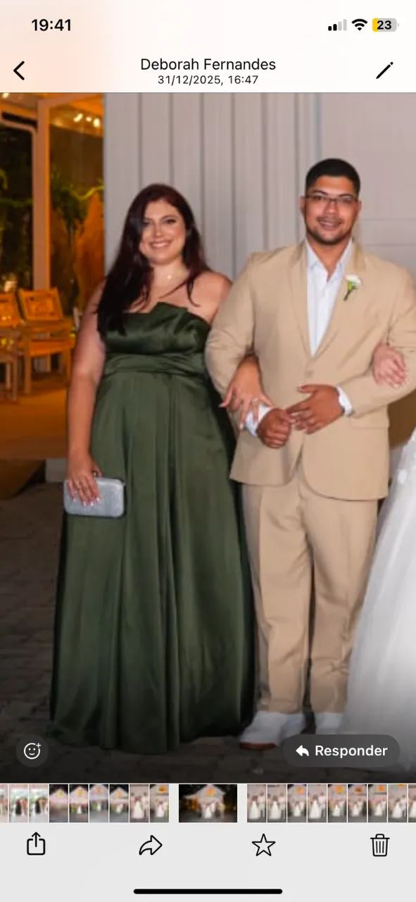 Vestido de Marinha - Verde Oliva  - Foto 2