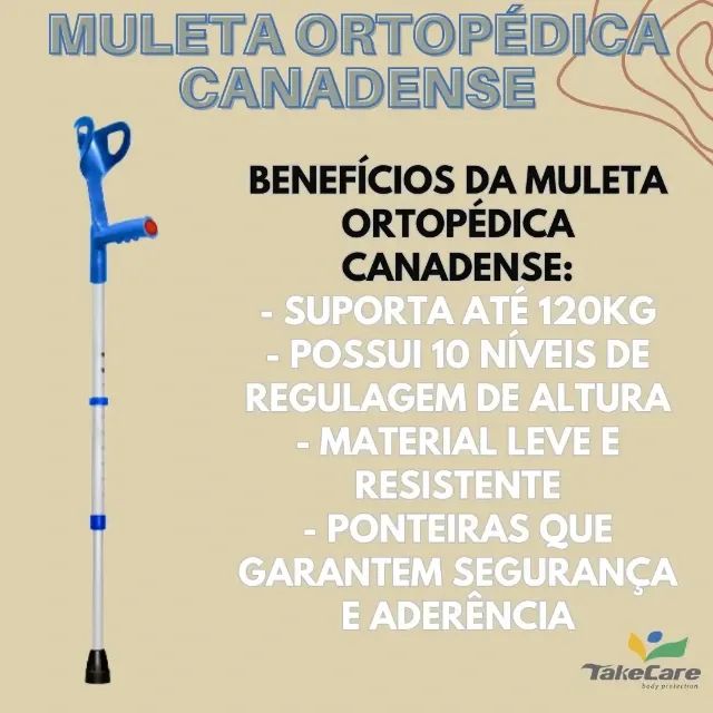 Mlt / Canadense Auxiliar Par Take Care 120 Kg Cor Azul - Foto 4