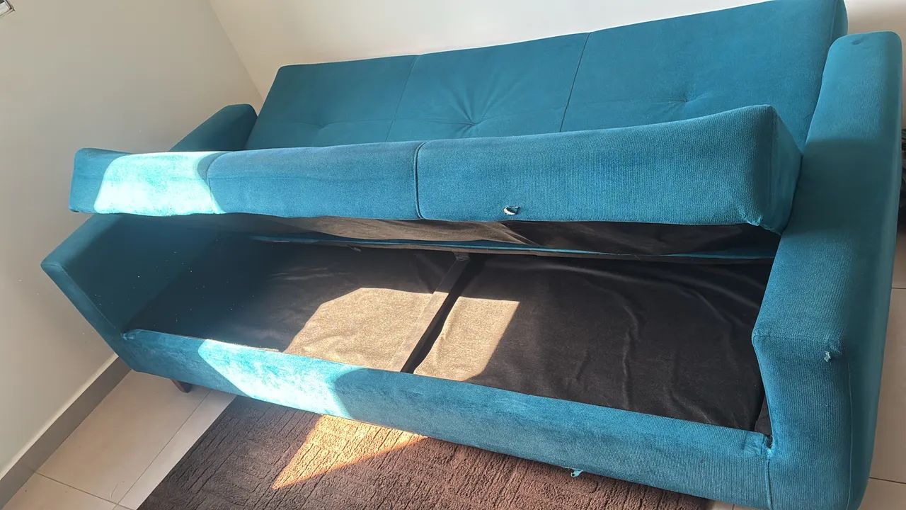 Sofá cama 3 lugares com baú  - Foto 3