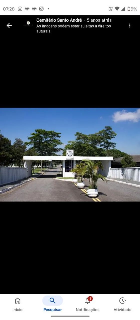 Jazigo 3 gavetas no cemitério Santo André 