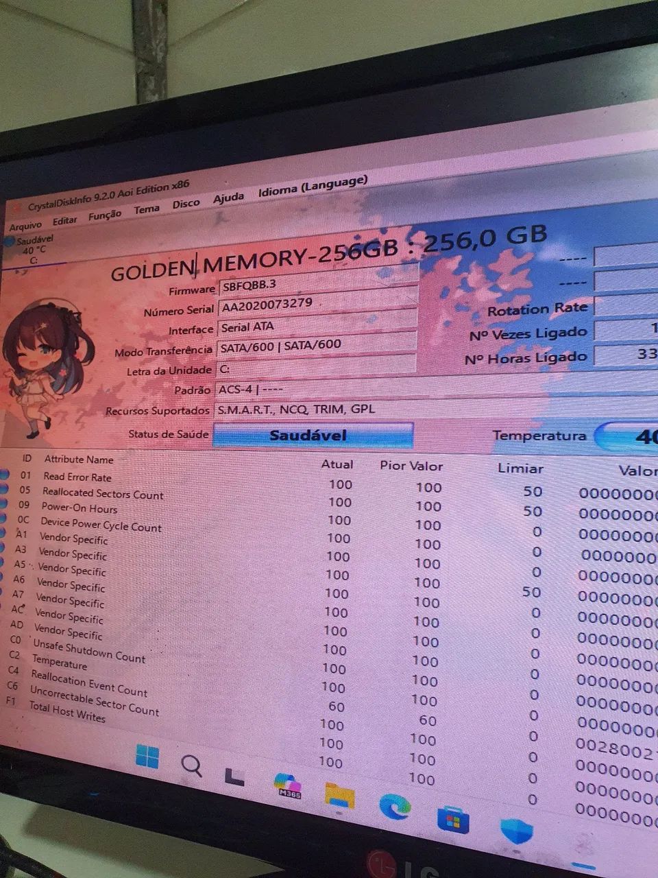 Nvme 256gb Saudavel - Foto 2