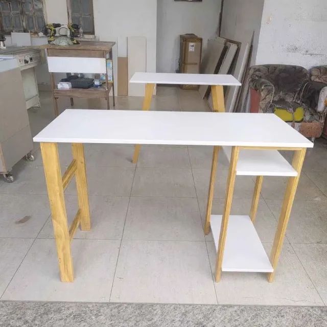  Mesa Escrivaninha em MDF com espaço para CPU home office Nova Fábricamos - Foto 3