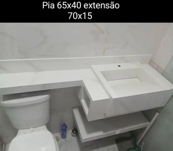 Pia em porcelanato 