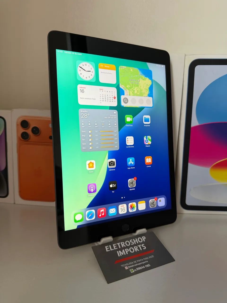 iPad 9ª Geração 256GB Wi-Fi + Cellular - Cinza Espacial - Tablets