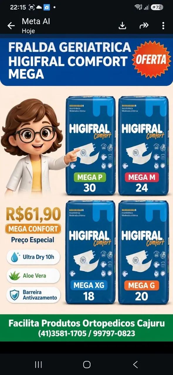 Fraldas Higifral 