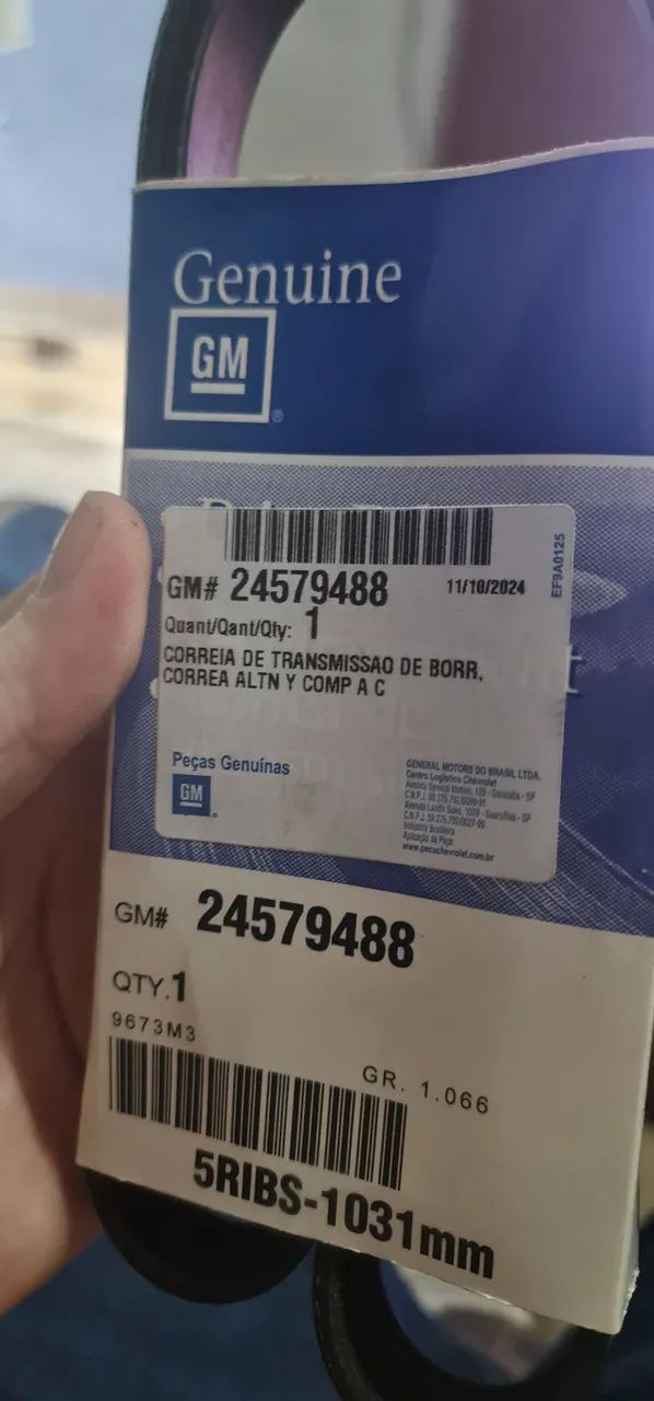 Correia poly v onix e prisma direção hidráulica 