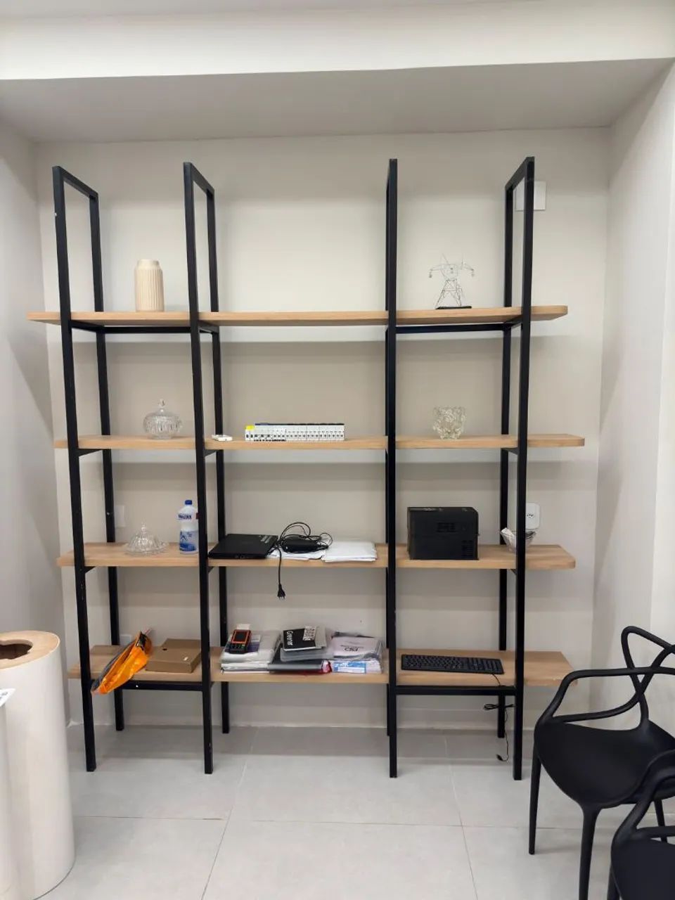 Estante metalom + mdf