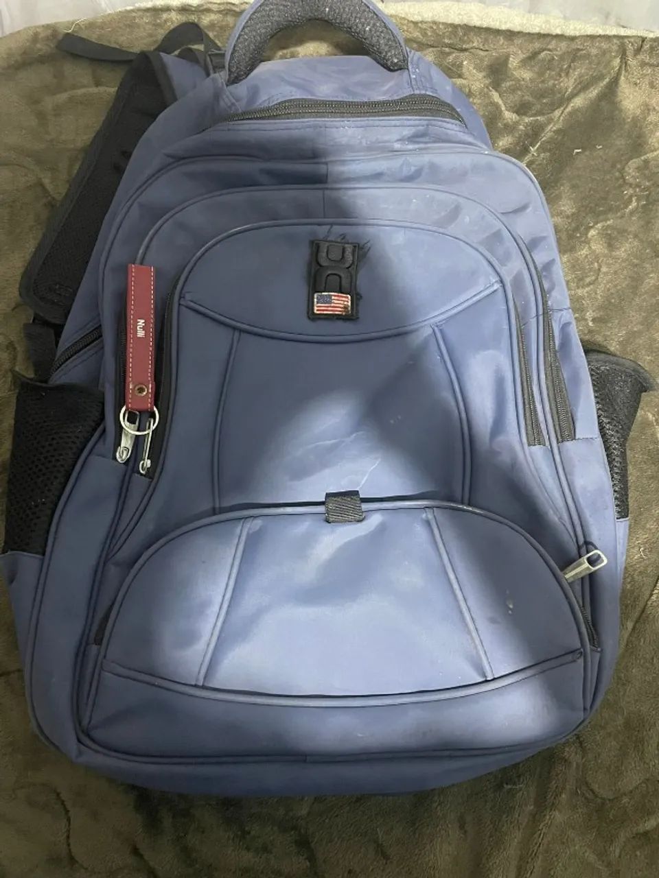 Mochila Grande Azul com Compartimento para Notebook e 4 Divisórias - Foto 2