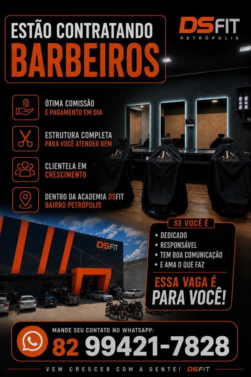 Procuramos Barbeiros | Bairro Petrópolis - Maceió/AL