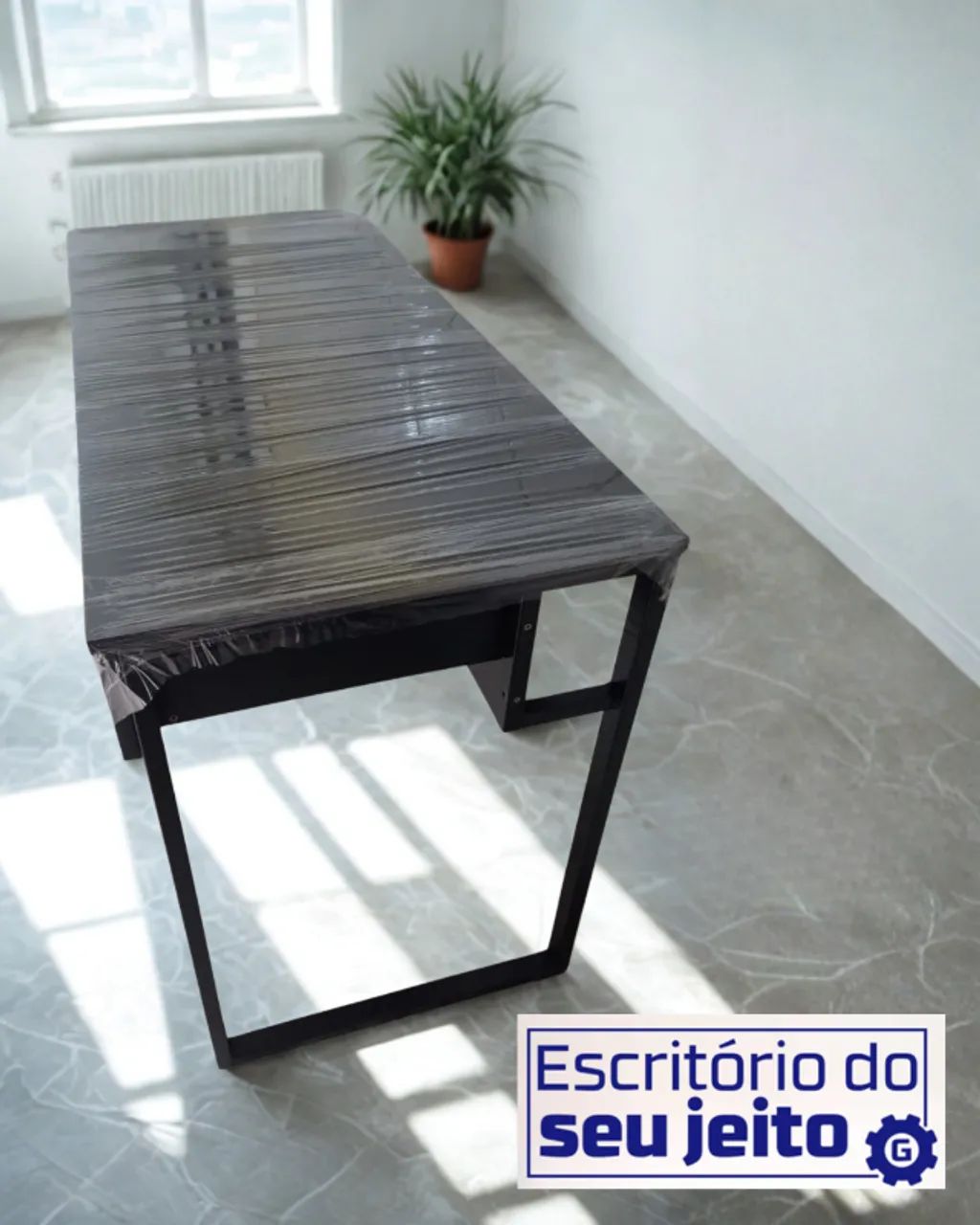 Mesa de Estudo Reforçada 1,1m NOVA Multiuso Industrial para Computador Notebook Escritório - Foto 3
