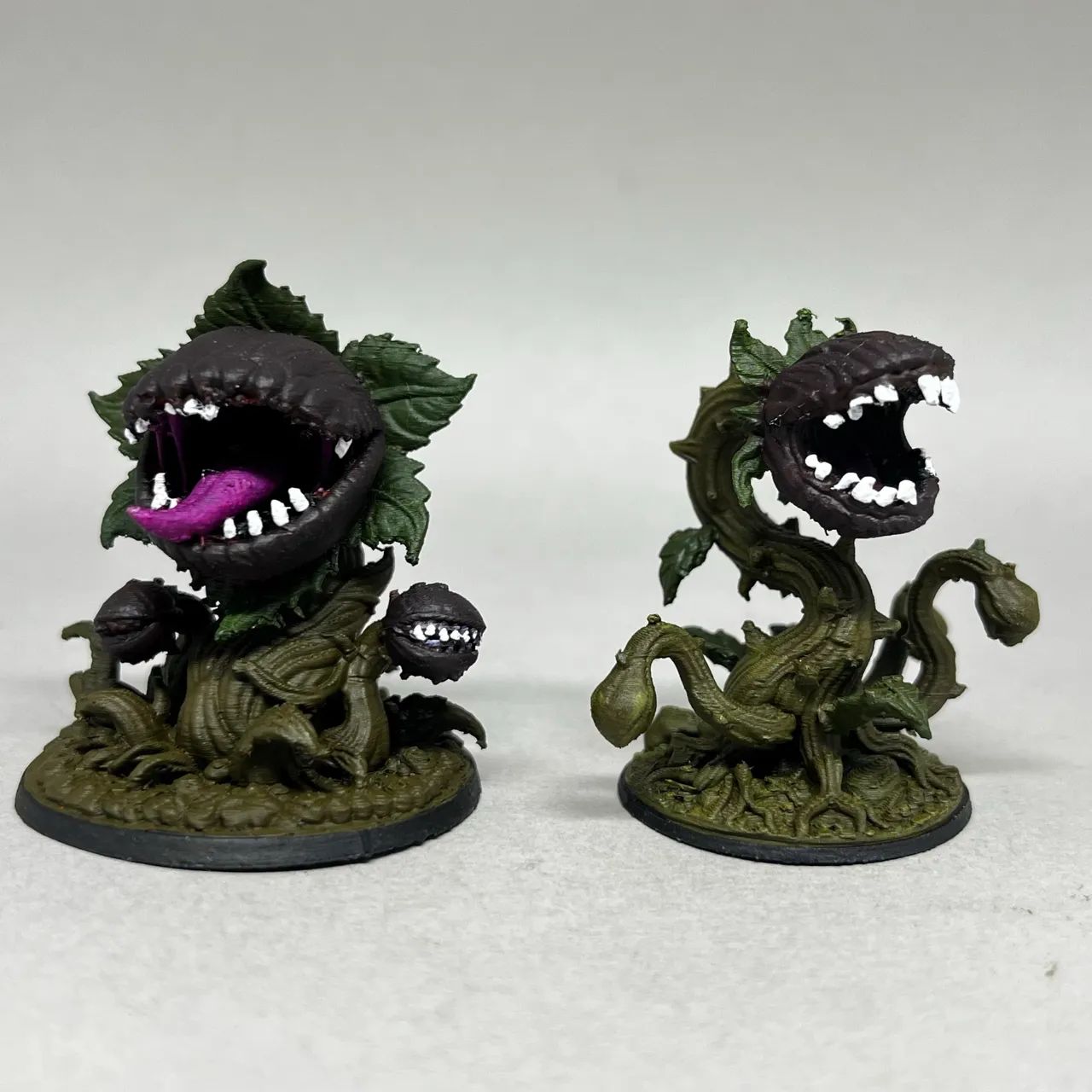 Kit 2 Miniaturas Plantas Carnívoras RPG de Mesa Impressão 3D