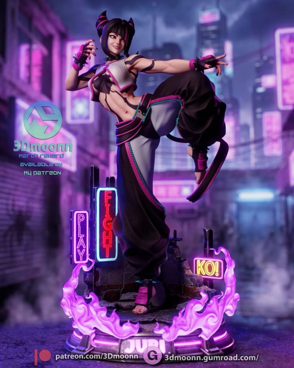 Juri Street Fighter colecionável escala 1:6