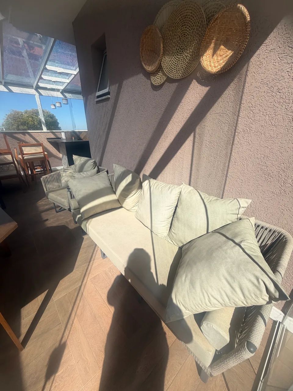 Conjunto sofá , poltrona e mesa de centro em corda náutica  - Foto 5