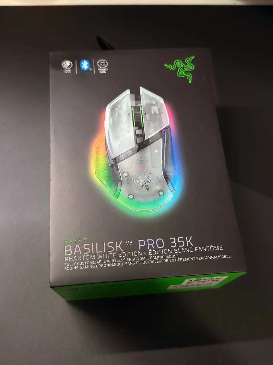 Mouse Razer Basilisk v3 Pro Phantom White - Foto 2