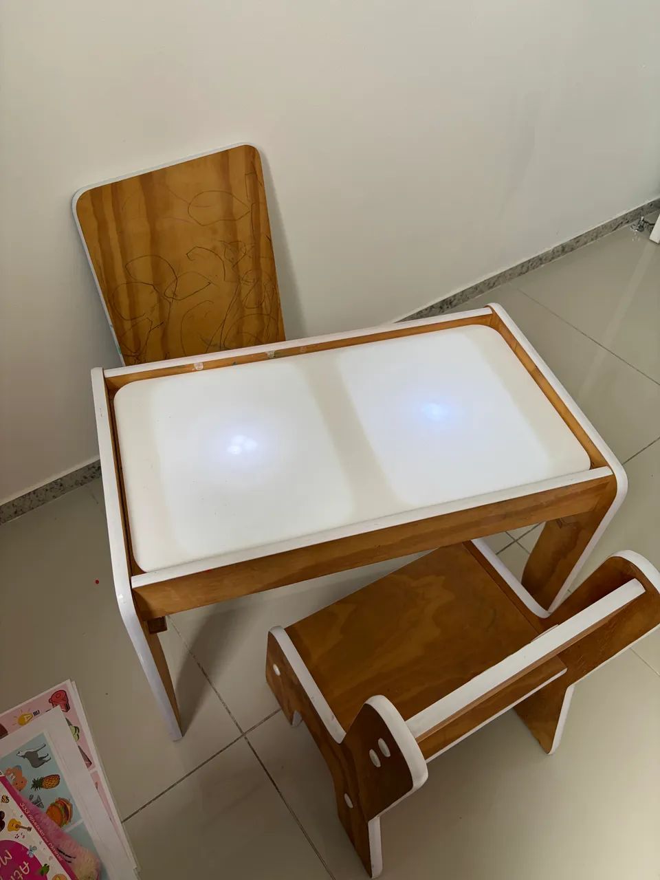 Mesa Sensorial Infantil de Madeira + Cadeira e Acessórios - Foto 5