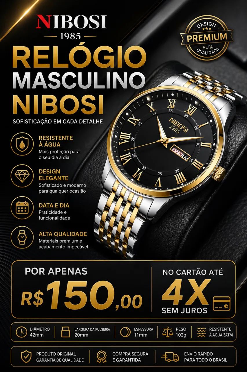 Relógio masculino 
