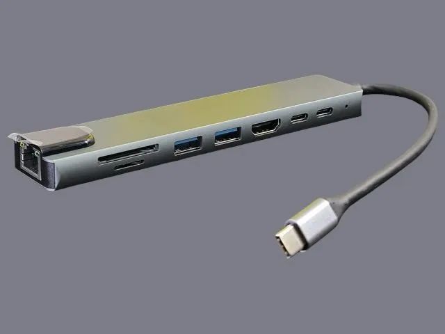 Hub USB-C p/ Notebook com HDMI, Cartão SD e USB - Novo