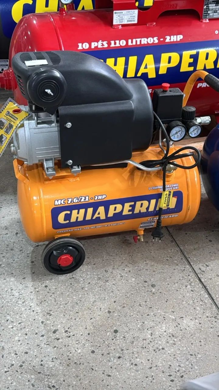 COMPRESSOR DE AR 7.6 PES 21LT 2CV 220V - 22843 - CHIAPERINI