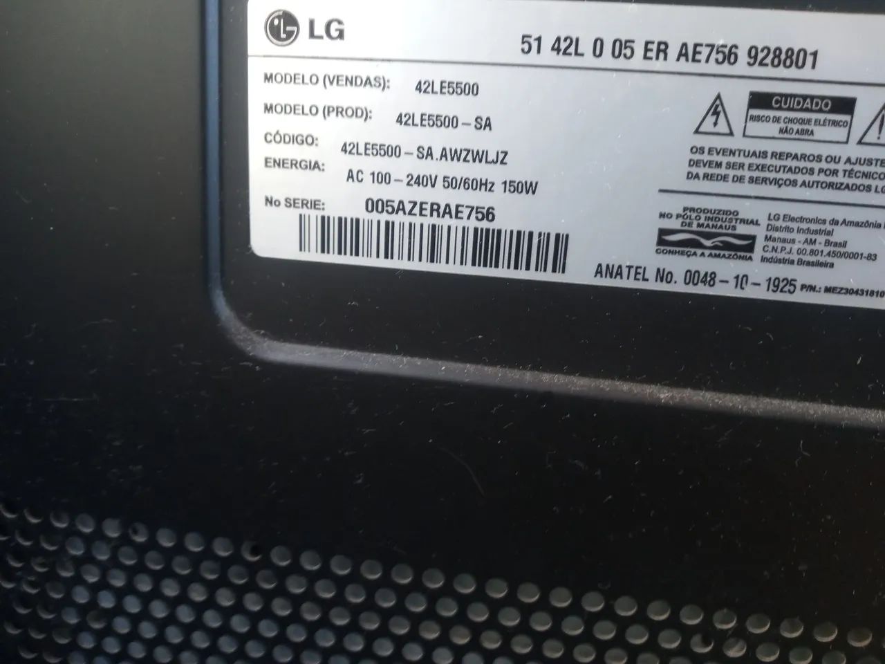 Suporte da tv LG 42 polegadas 